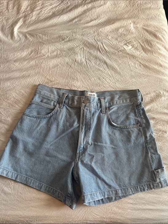 Agolde Pants - Agolde Light Wash Denim Shorts in Pale Blue